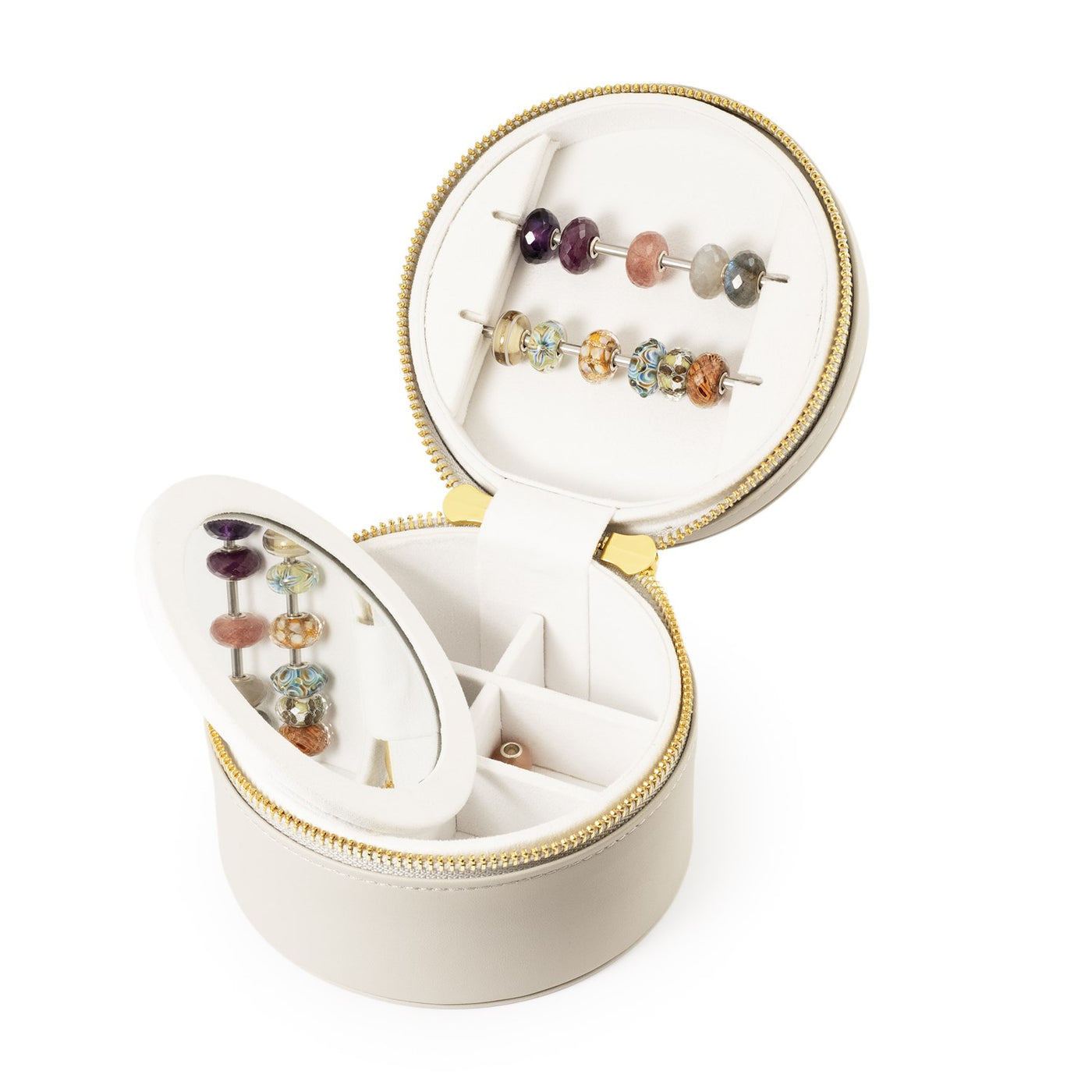 Yuvarlak Mücevher Kutusu, Kum Rengi