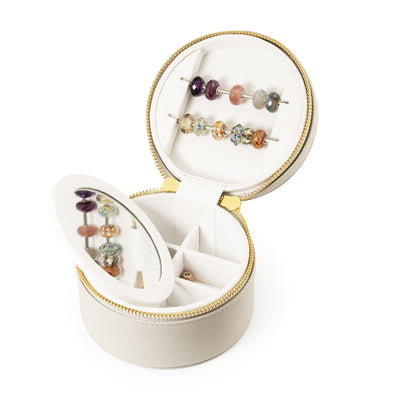 Yuvarlak Mücevher Kutusu, Kum Rengi